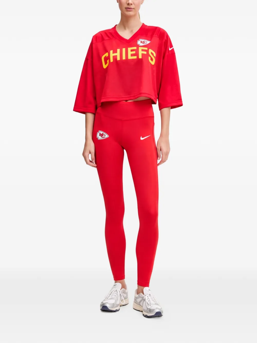 Nike x NFL Kansas City Chiefs Wide Receiver Jersey Fashion cropped T-shirt met V-hals Rood