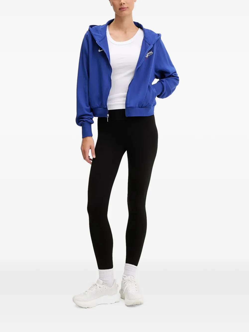 Nike LA Dodgers top met capuchon en rits Blauw
