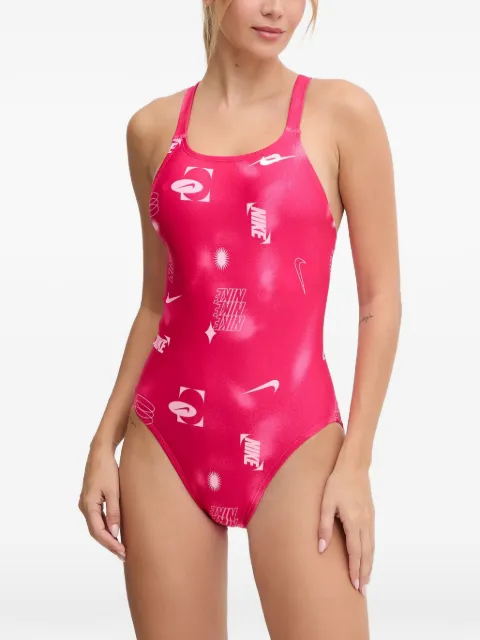 Nike traje de baño con espalda de nadador y logo