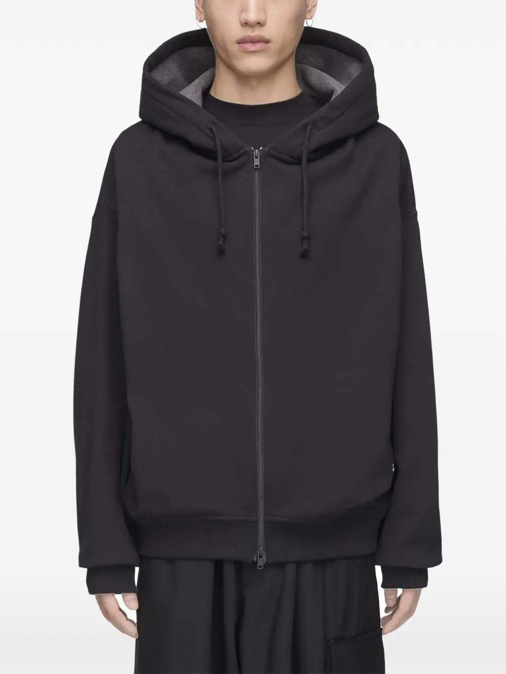 Y-3 x Mercedes hoodie met rits Zwart