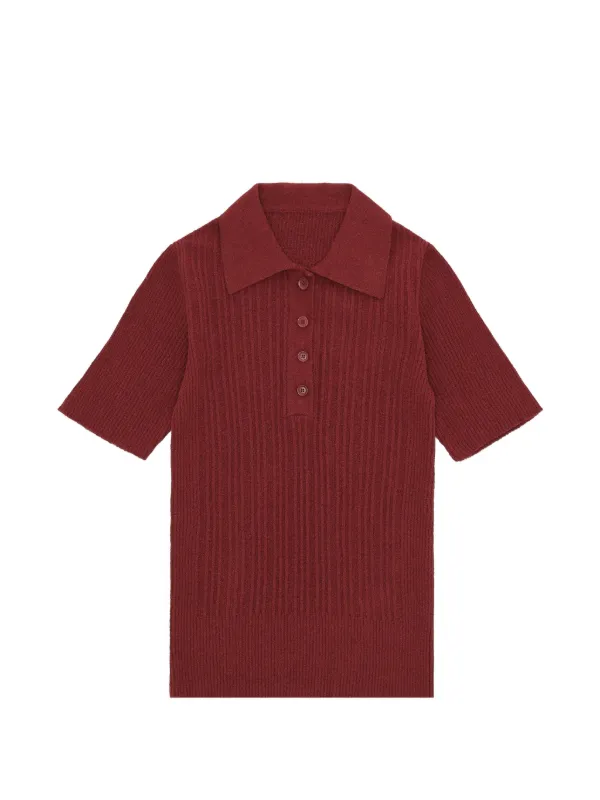 Fortela Camille Polo Top in Red