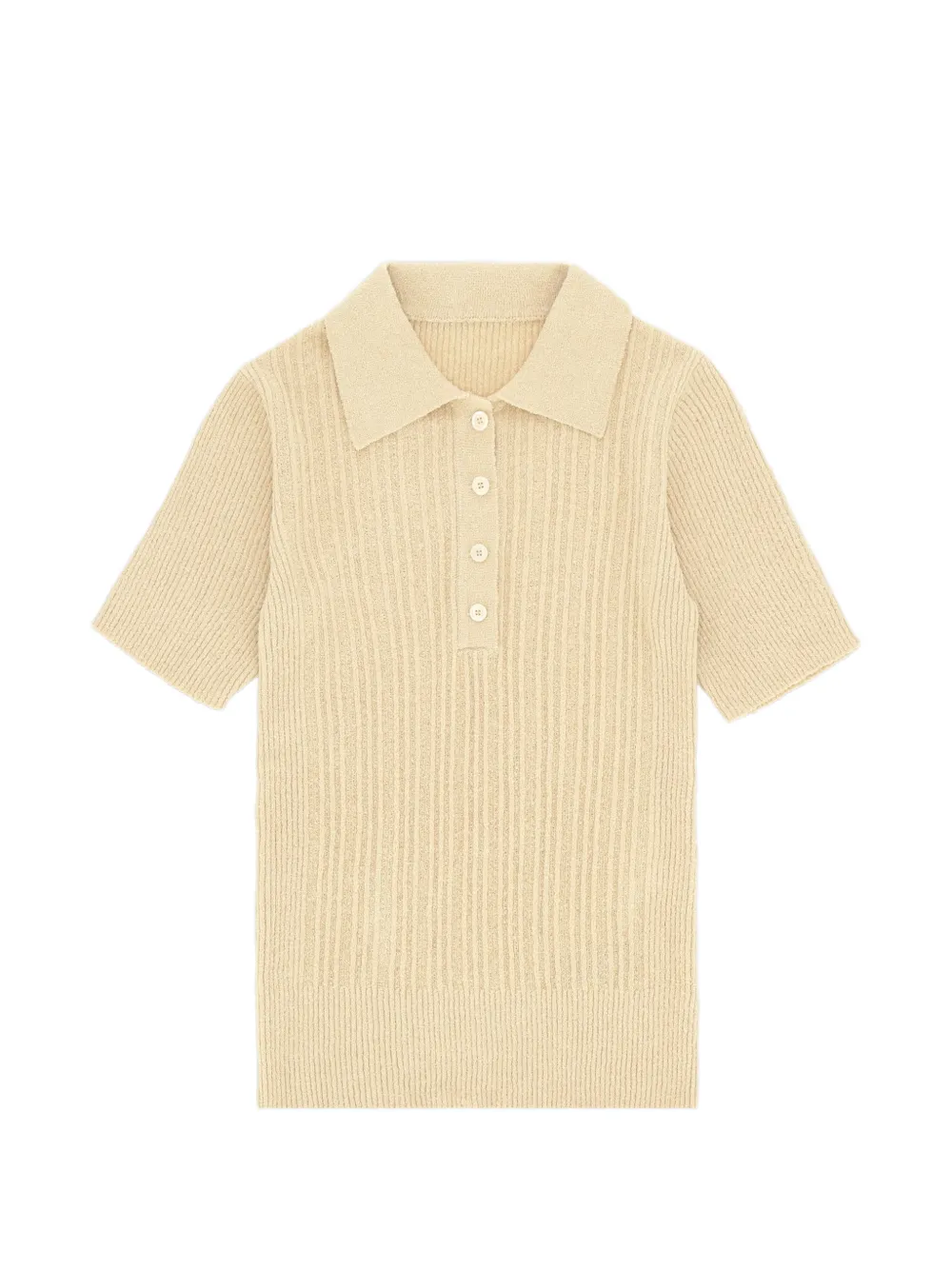 Fortela Camille half-button polo top - Nude