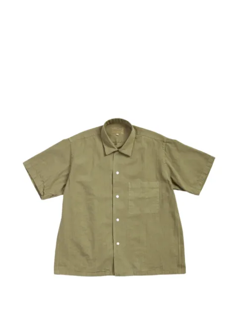 Fortela button-fastening chest-pocket shirt