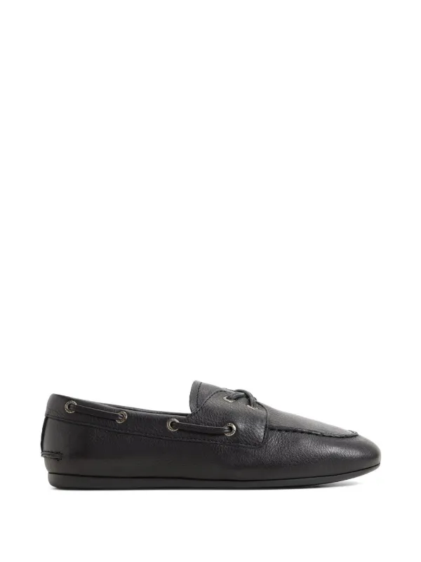 Fortela Sperry Leather Boat Shoes in Black