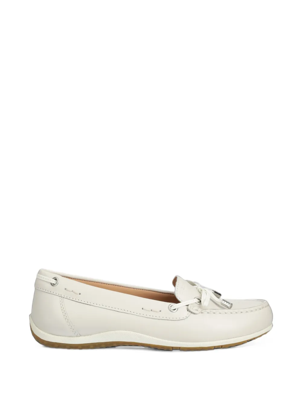 Geox bow-detail leather loafers - Bianco