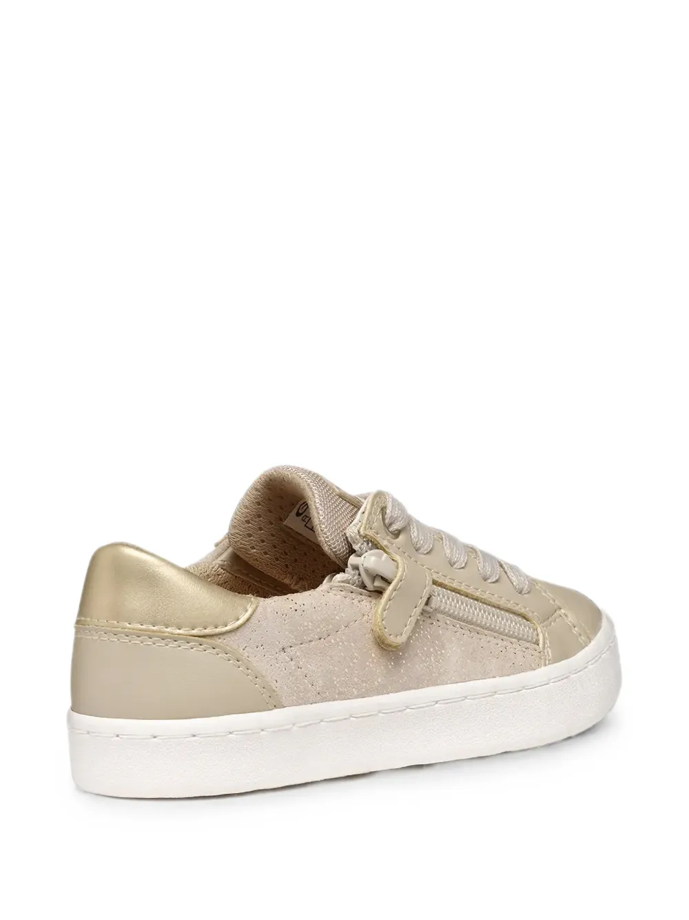 Geox Kids Kilwi side-zip sneakers Beige