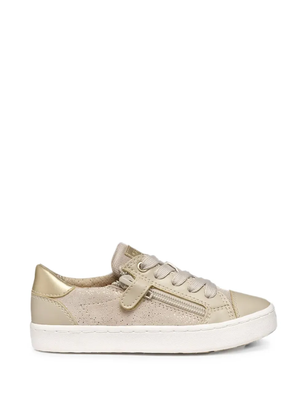 Geox Kids Kilwi side-zip sneakers Beige