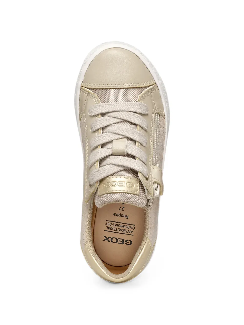 Geox Kids Kilwi side-zip sneakers Beige