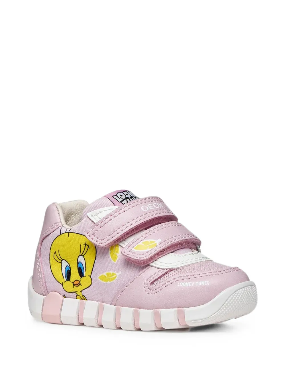 Geox Kids Tweety sneakers met klittenband en print Roze