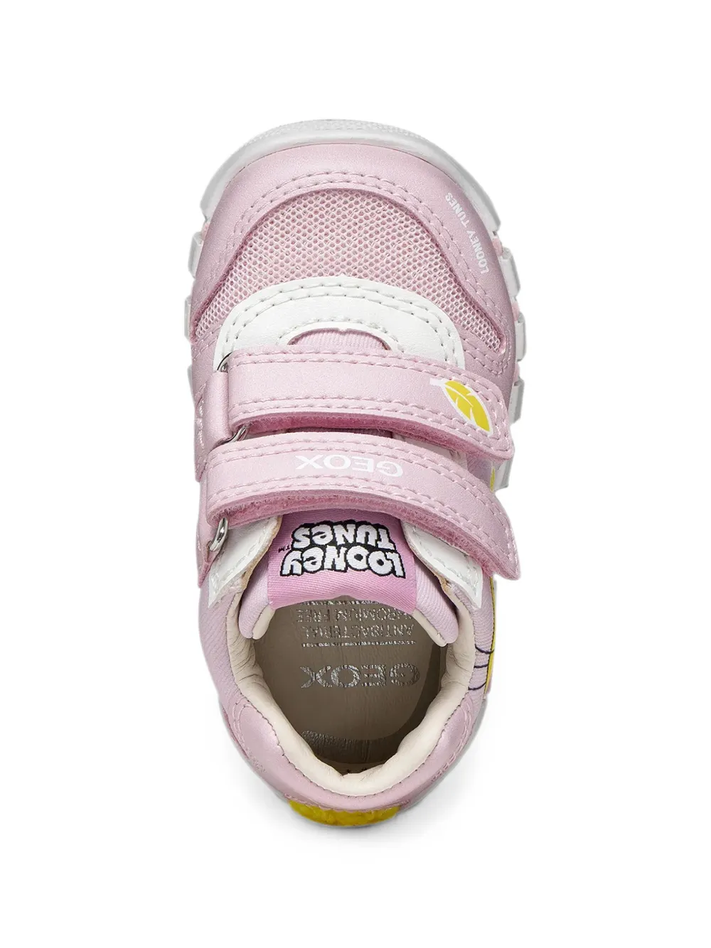 Geox Kids Tweety sneakers met klittenband en print Roze