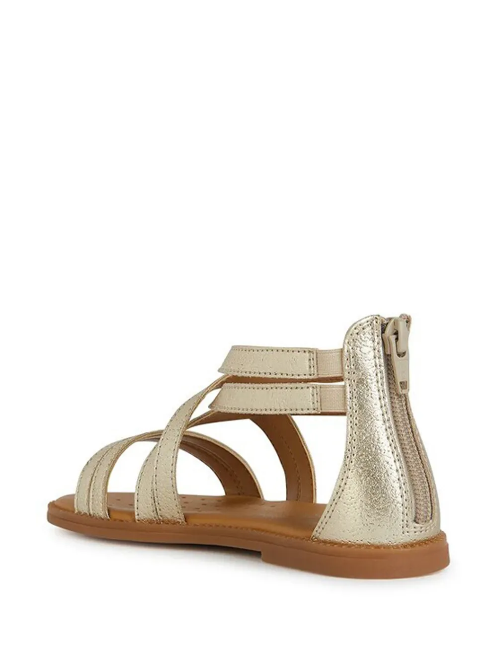 Geox Kids Karly sandalen met bandjes en rits Goud