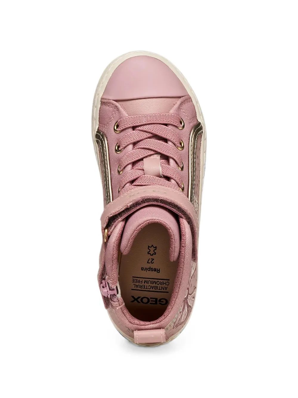Geox Kids bow high-top sneakers Roze