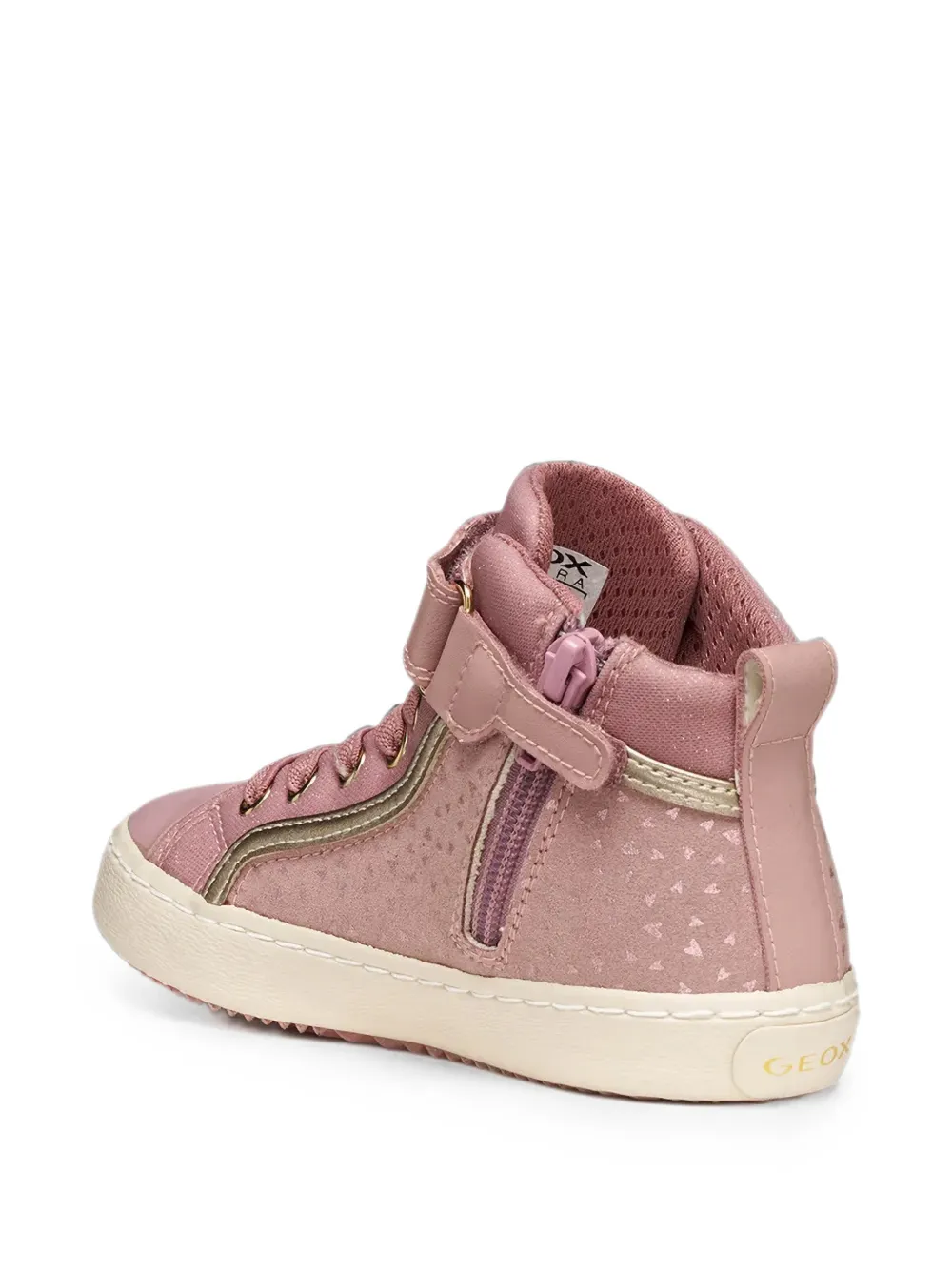 Geox Kids bow high-top sneakers Roze