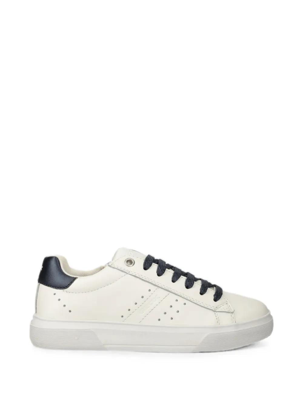 Geox Kids Nettuno sneakers met rits en geperforeerde details Wit