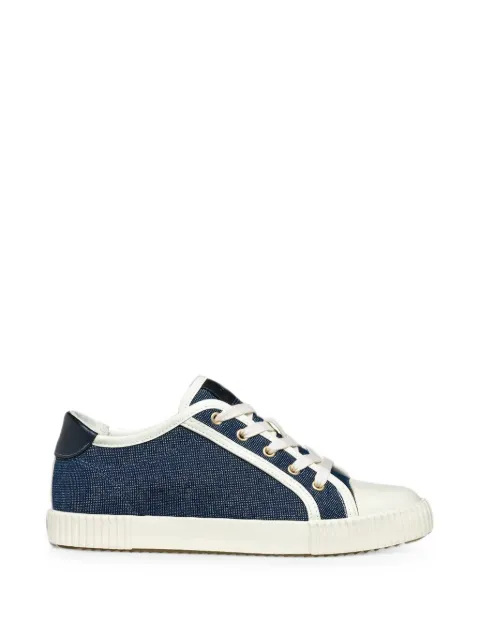 Geox lace-up panelled sneakers