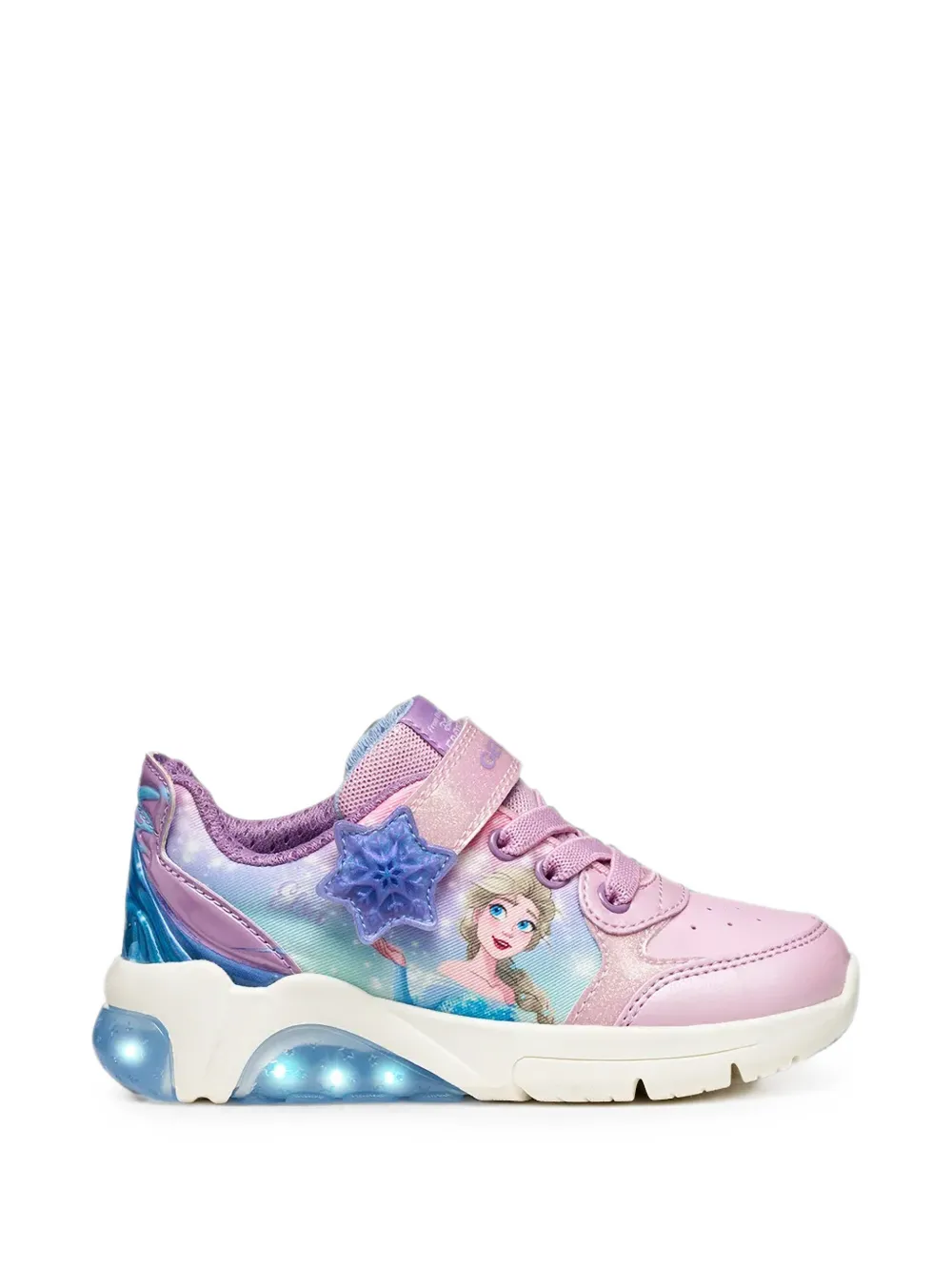 Geox Kids x Disney character-print touch-strap sneakers Roze
