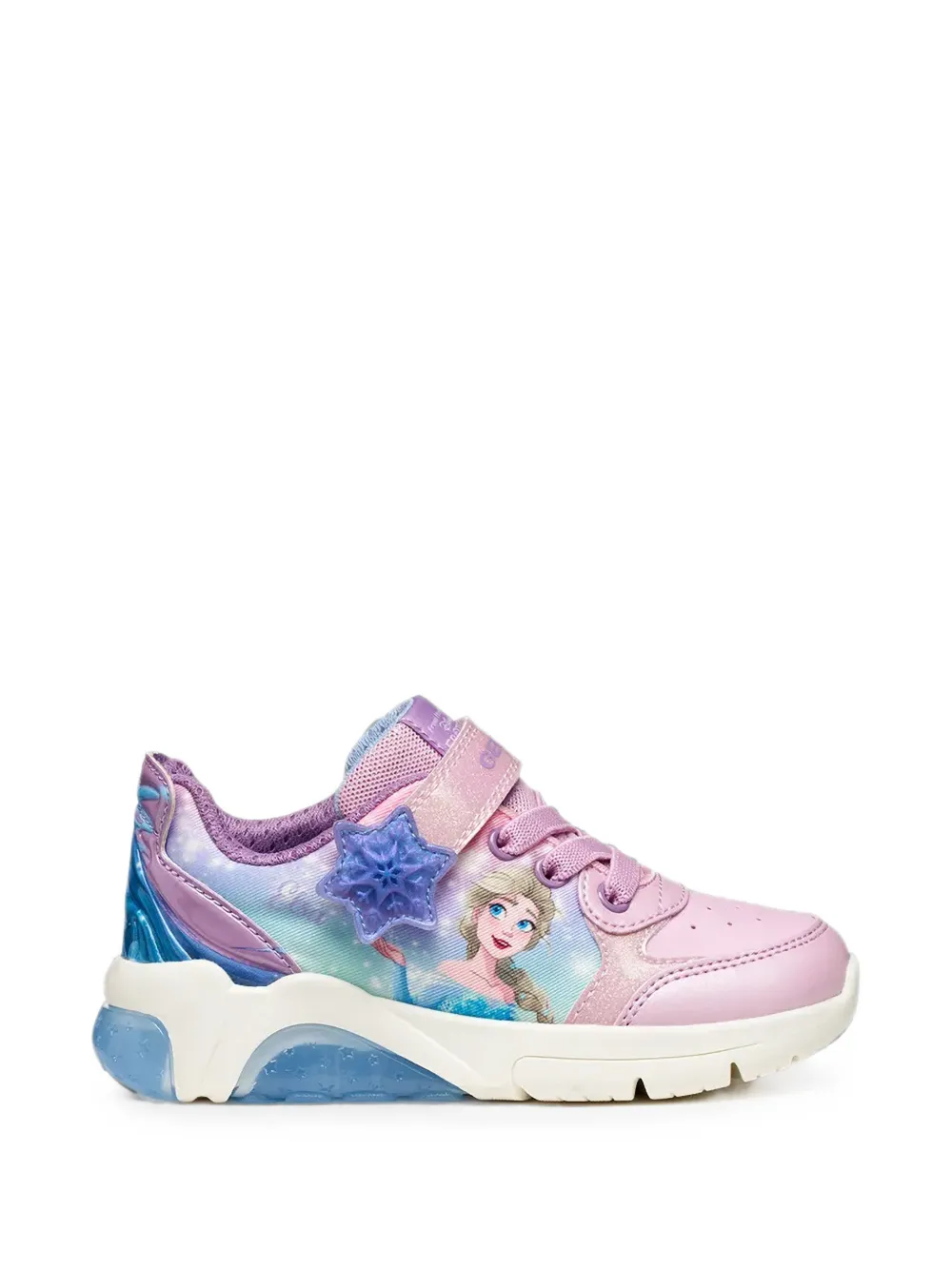 Geox Kids x Disney character-print touch-strap sneakers Roze