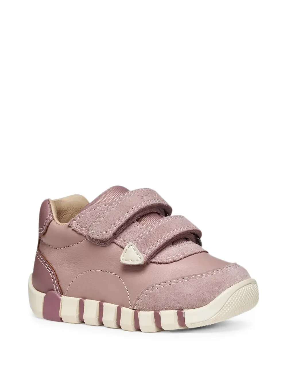 Geox Kids Iupidoo touch-strap panelled sneakers Roze