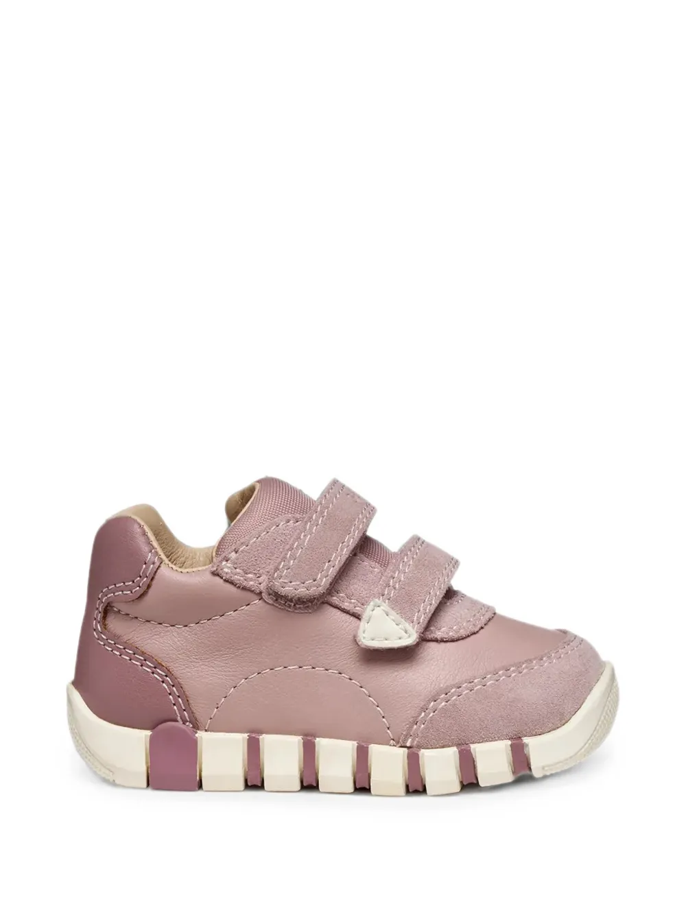 Geox Kids Iupidoo touch-strap panelled sneakers Roze