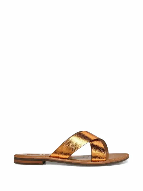 Geox metallic crossover-strap sandals