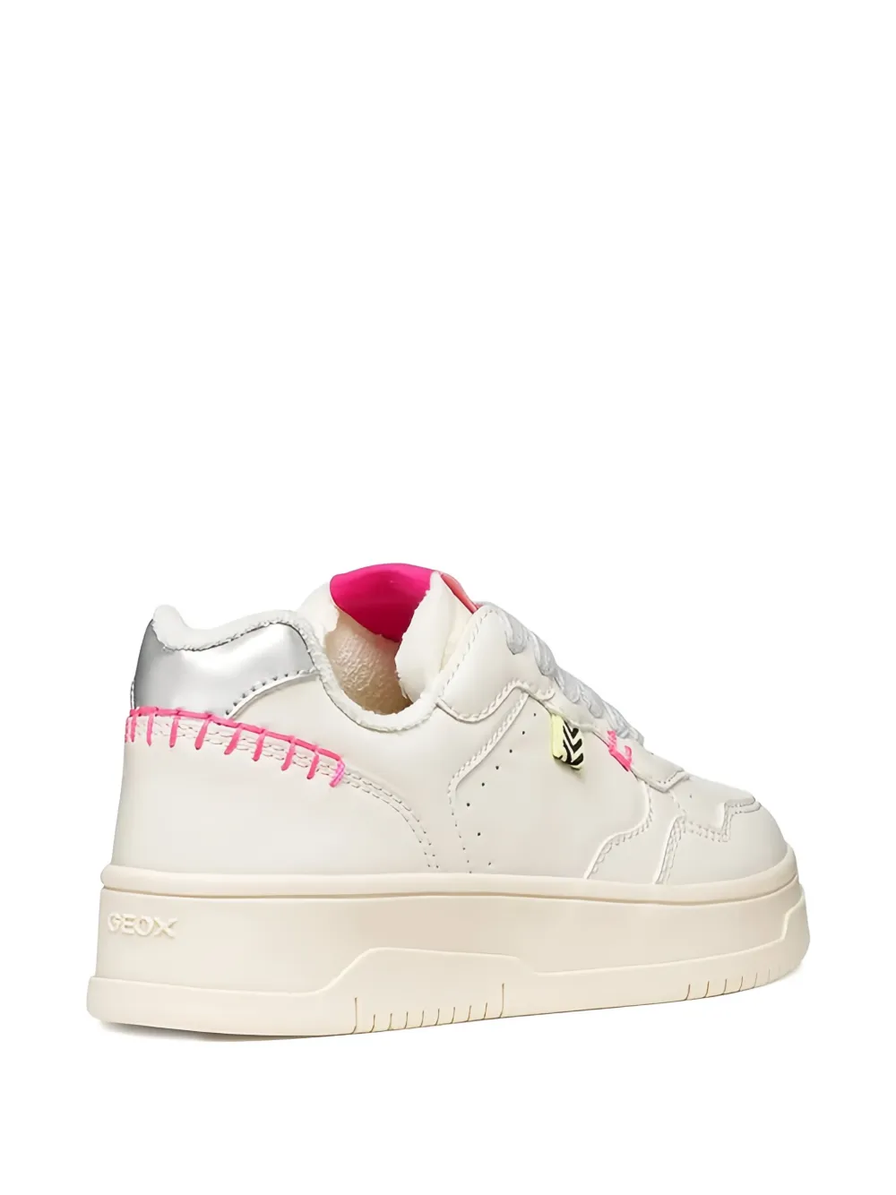 Geox Kids Lestrella perforated contrast-stitch sneakers Beige