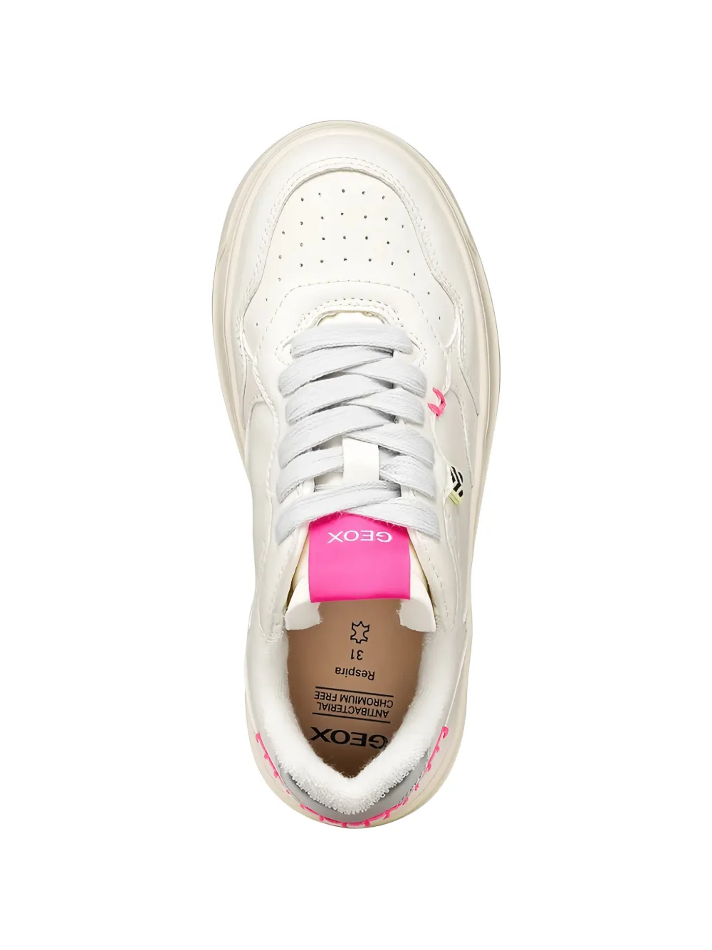 Geox Kids Lestrella perforated contrast-stitch sneakers Beige