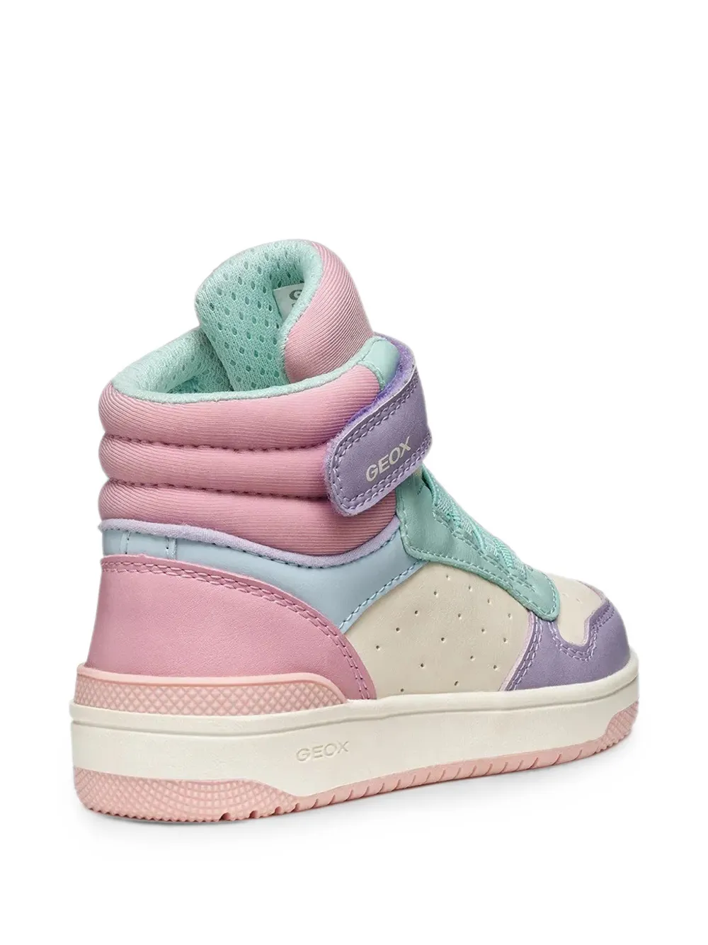 Geox Kids Washiba touch-strap high-top sneakers Beige
