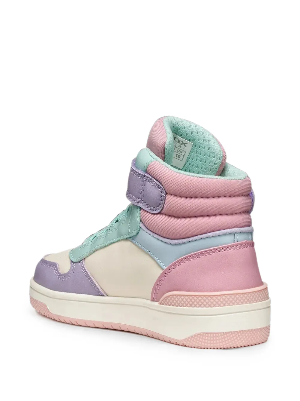 Geox Kids Washiba touch-strap high-top sneakers Beige