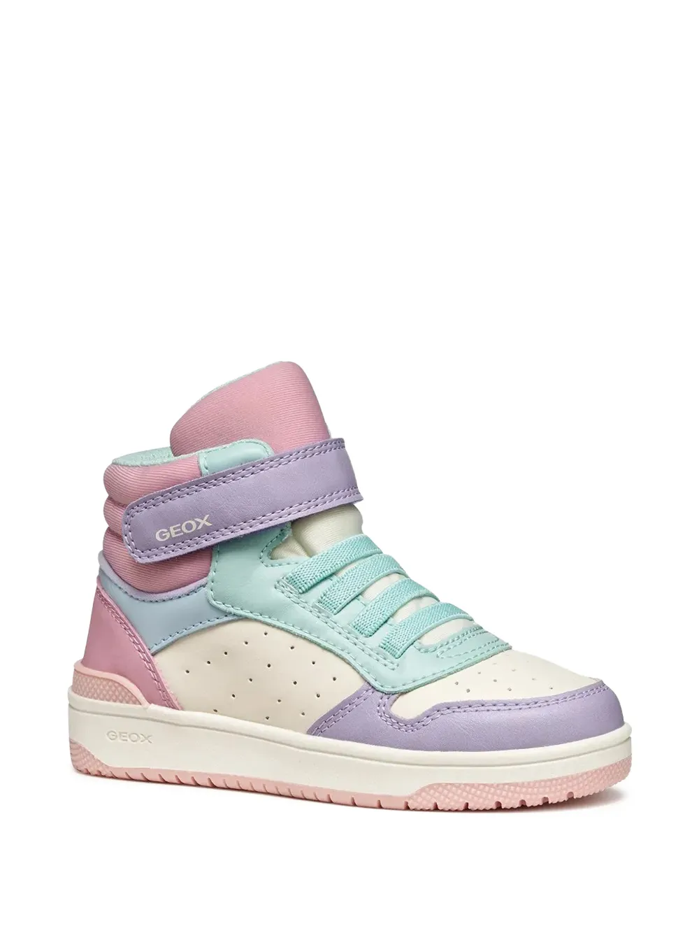Geox Kids Washiba touch-strap high-top sneakers Beige