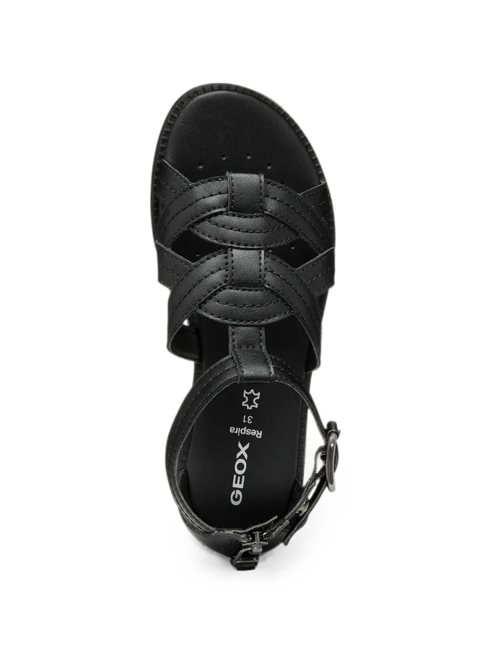 Geox Kids Karly cage-style buckled sandals Zwart