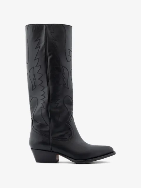 Buttero embroidery knee-high boots