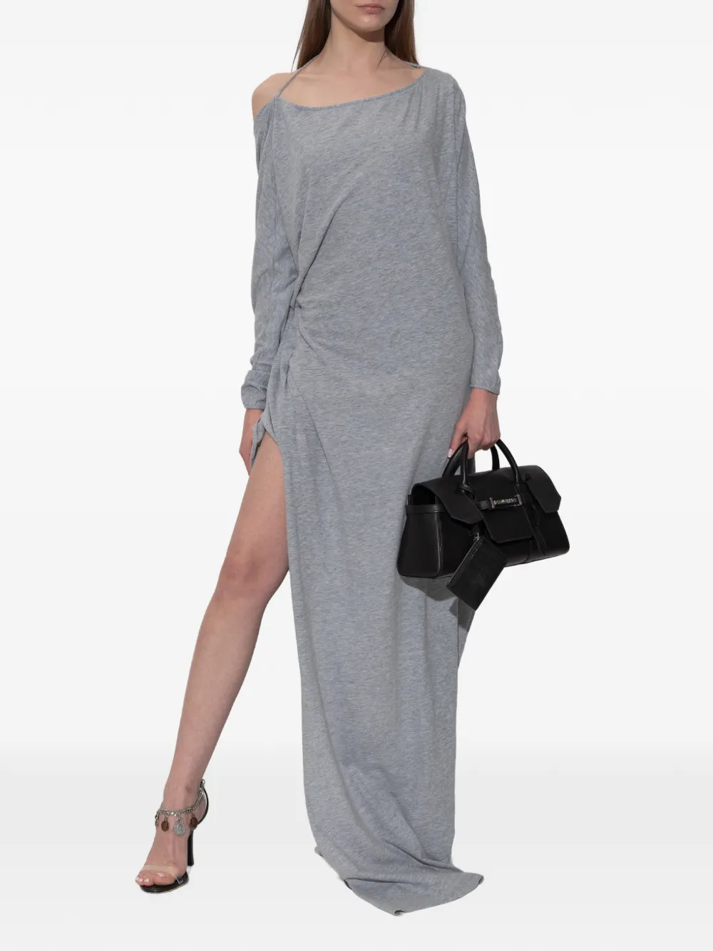 DSQUARED2 open back long sleeve dress - Grigio