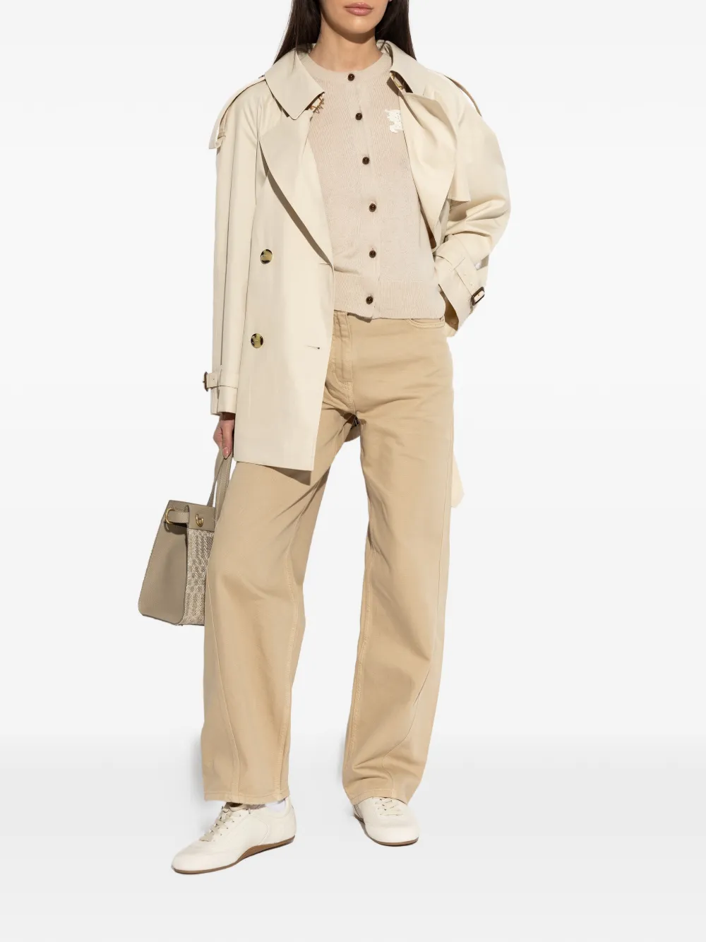Burberry Fitzrovia belted double-breasted coat - Toni neutri
