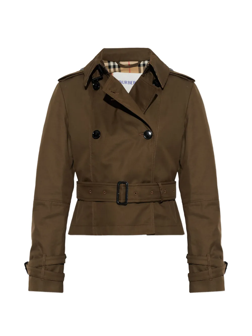 Burberry Swarby belt buttoned jacket - Verde