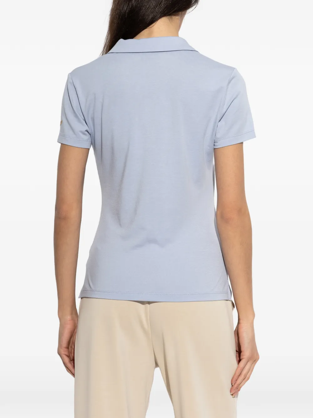 Ea7 Emporio Armani T-shirt met verfraaide logo en polokraag Blauw