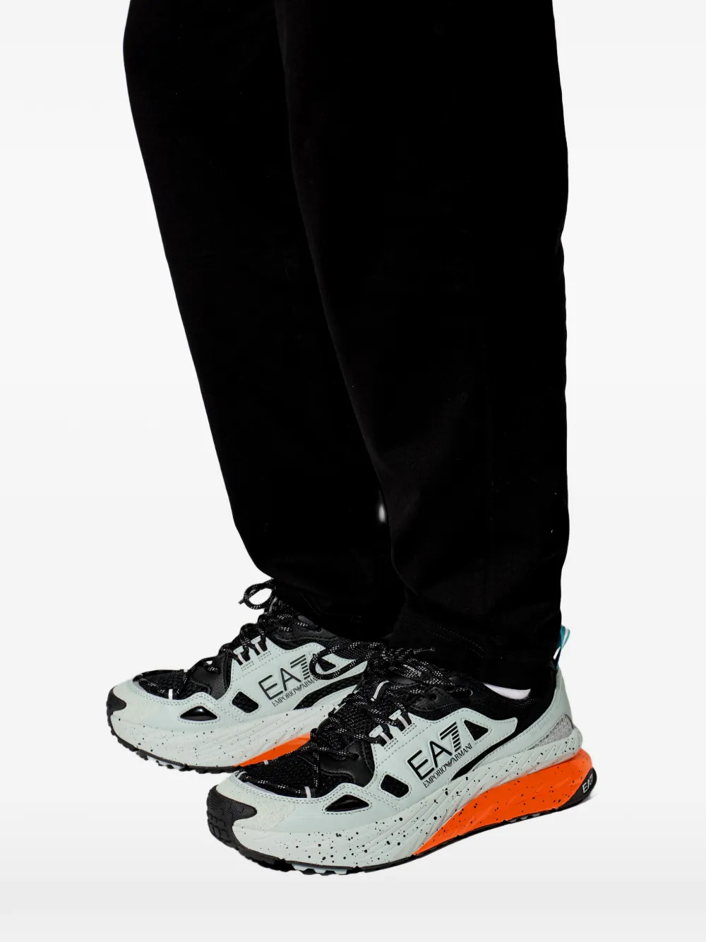 Ea7 Emporio Armani Crusher sneakers met logo Blauw