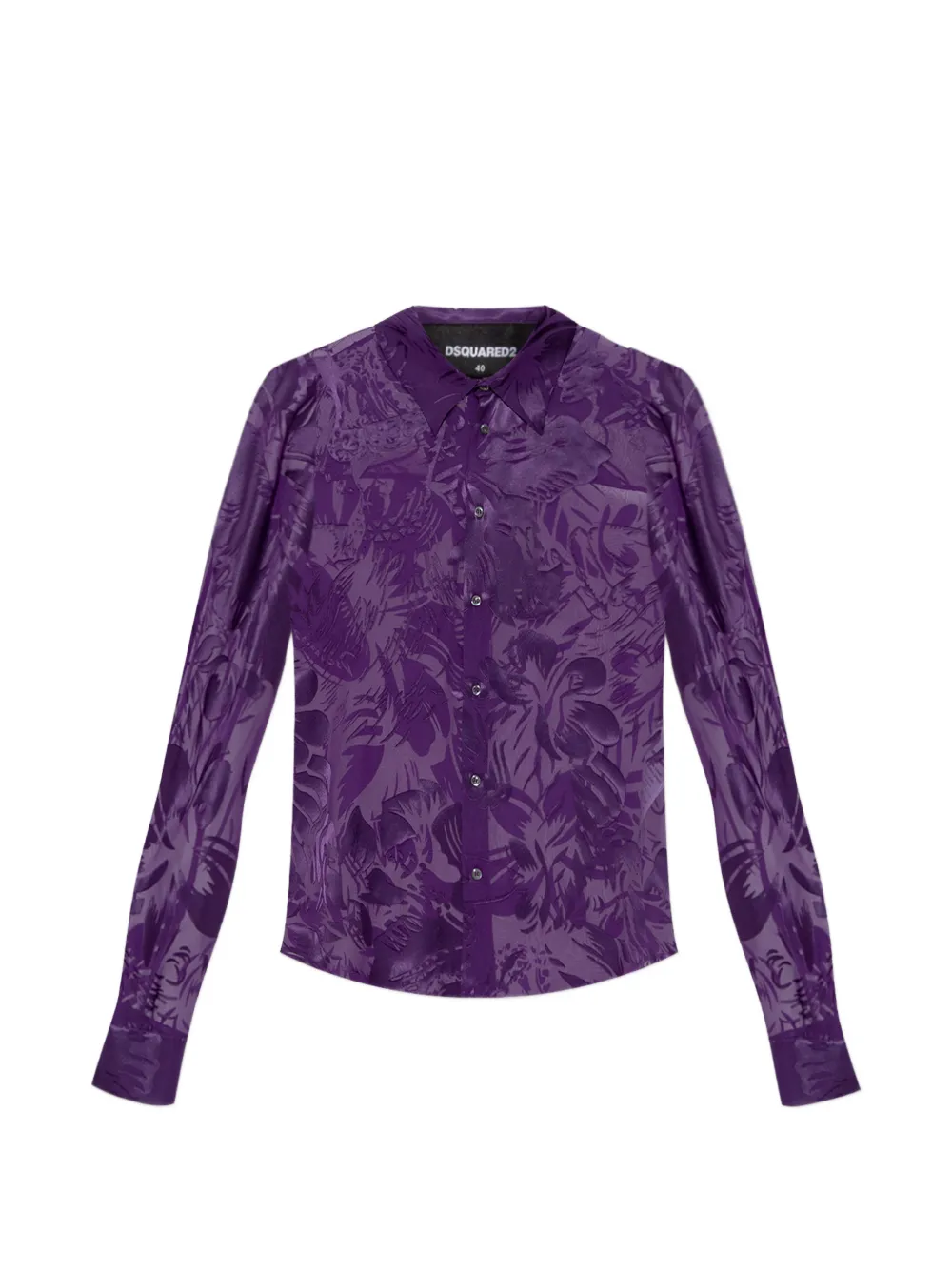 DSQUARED2 floral buttoned shirt - Viola
