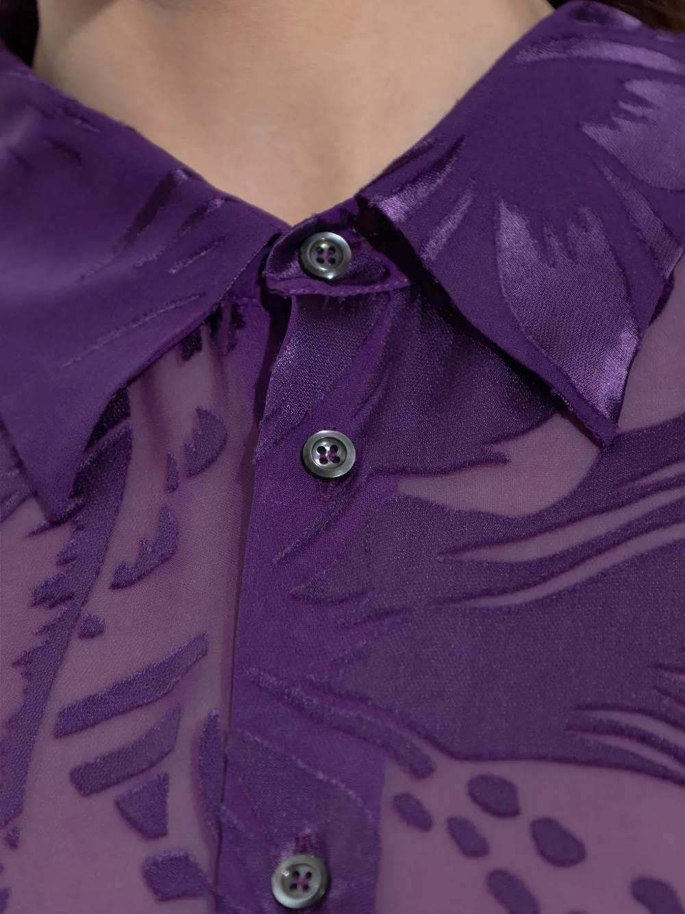DSQUARED2 blouse met bloemenprint en knopen Paars
