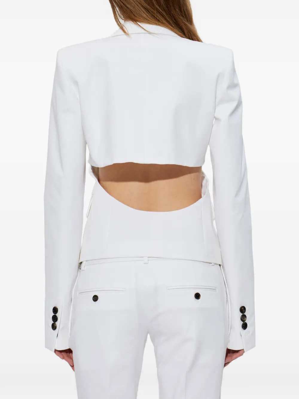 DSQUARED2 Blazer met enkele rij knopen Wit