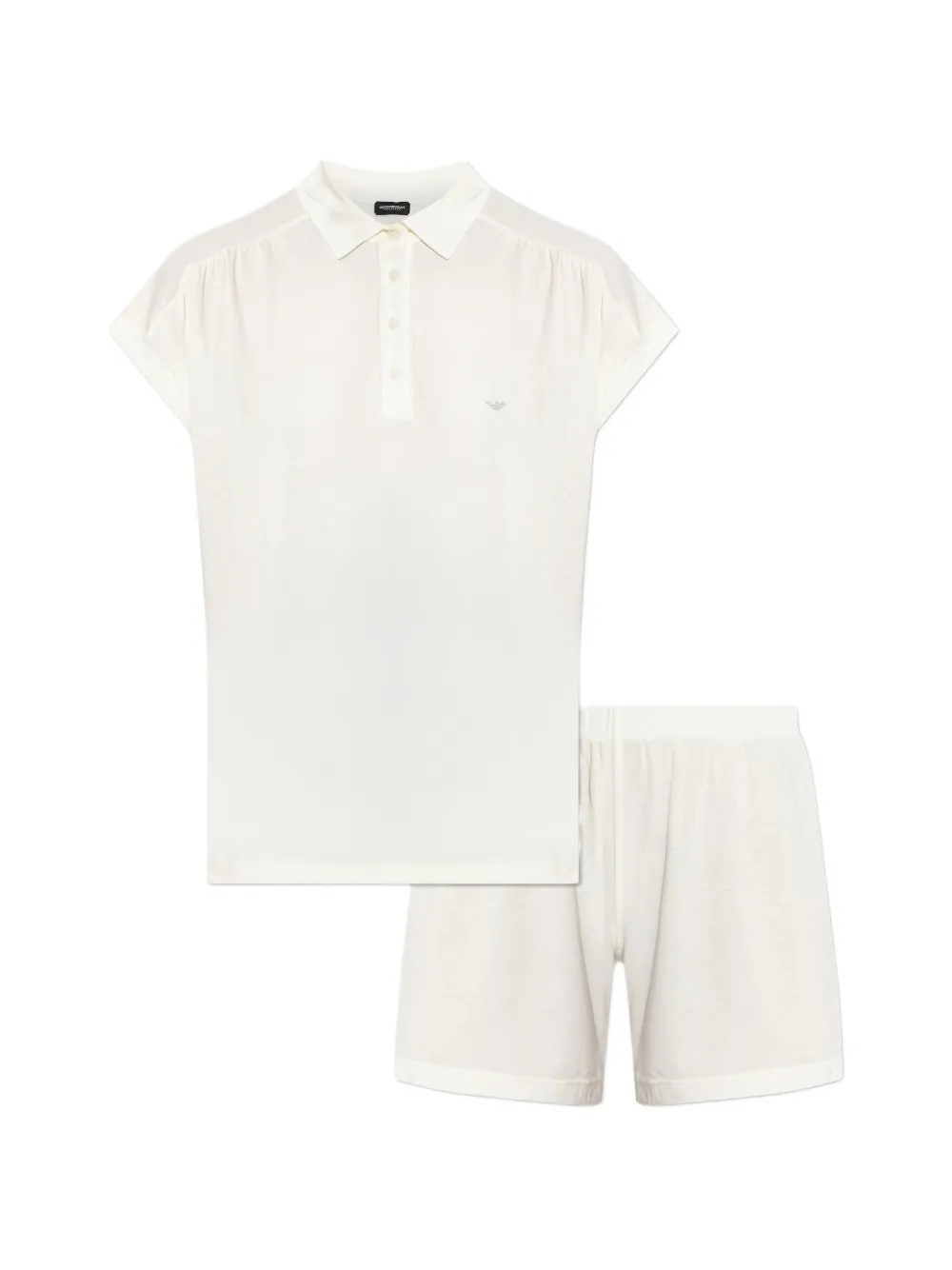 Emporio Armani buttoned short-sleeve pajama set - Weiß