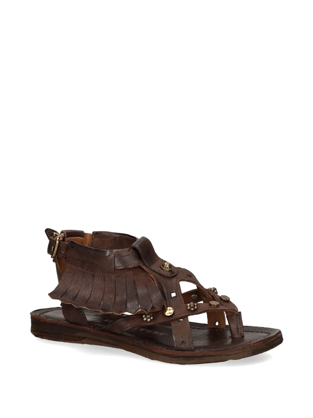 A.S.98 Sandalen met franje Bruin