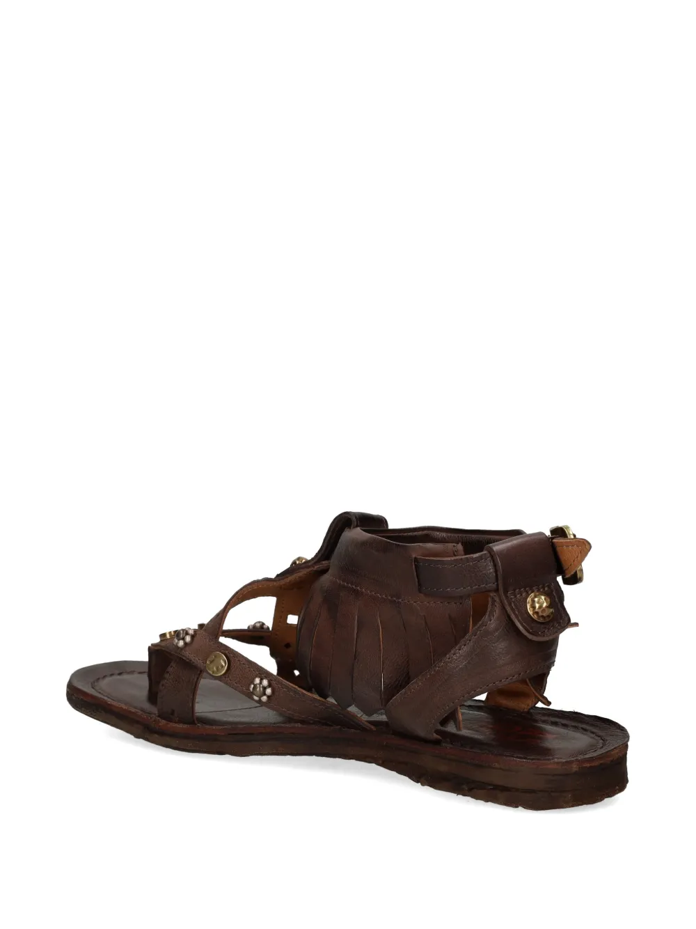 A.S.98 Sandalen met franje Bruin