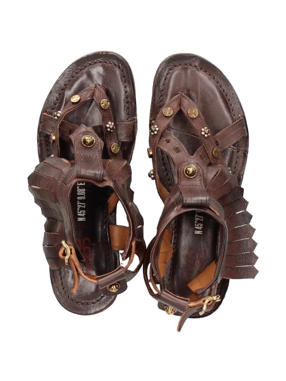 A.S.98 Sandalen met franje Bruin