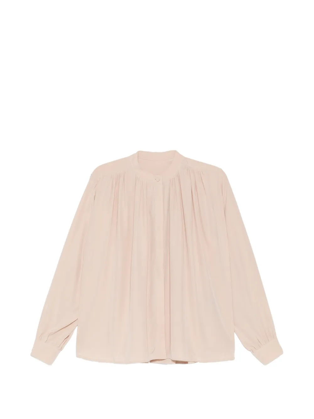 Yves Salomon pleated silk crepe shirt - Toni neutri