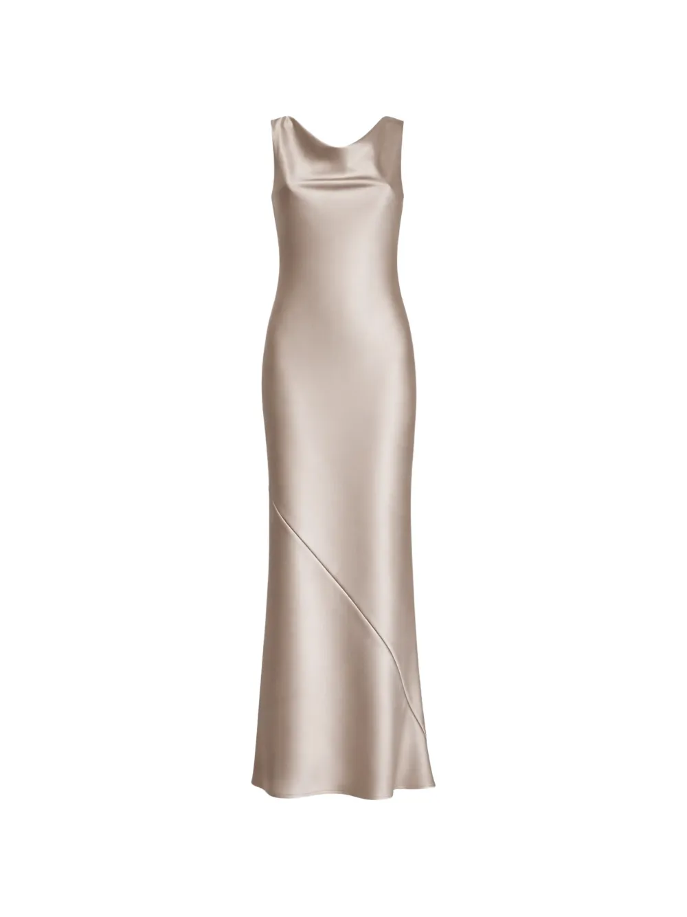 Blanca Vita draped round-neck maxi dress - Nude