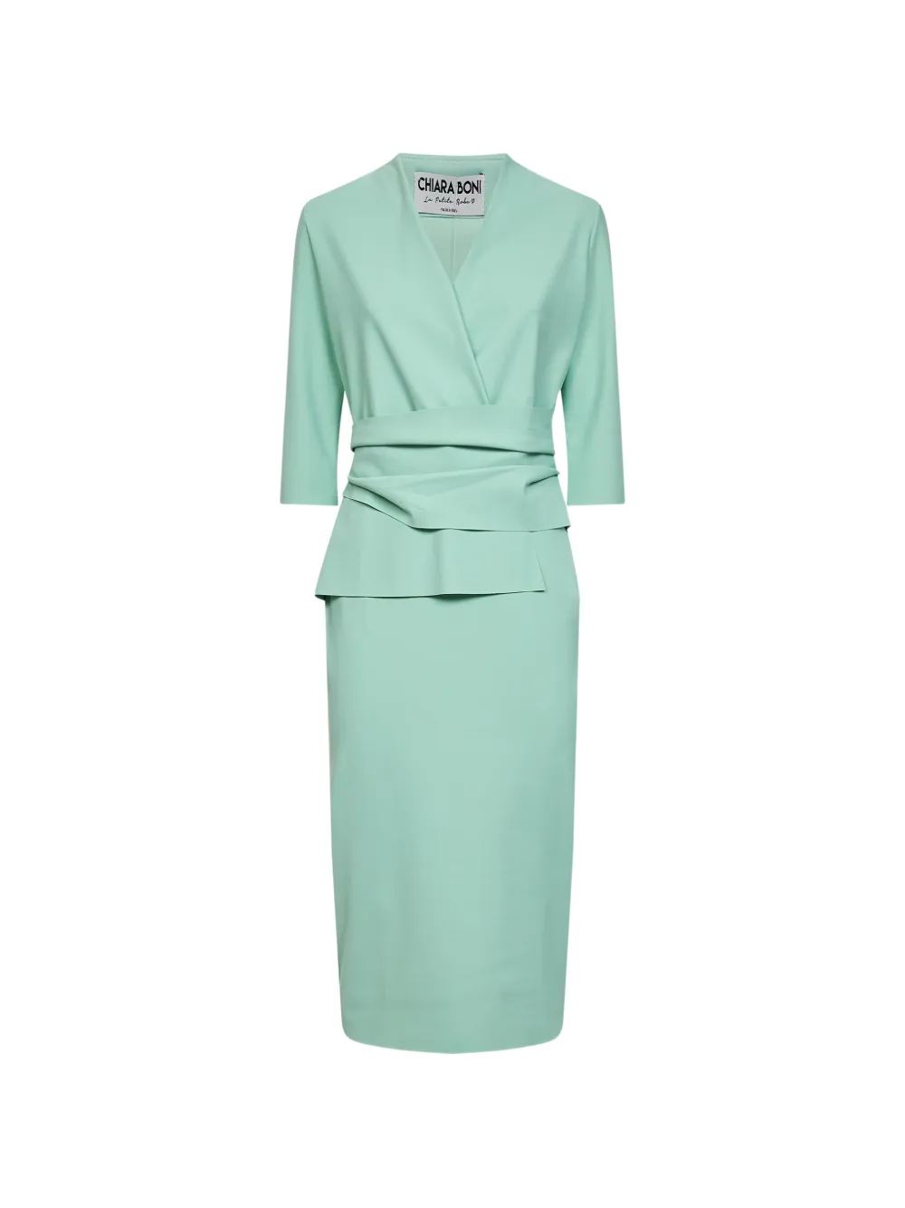 CHIARA BONI La Petite Robe wrap-detail midi dress - Verde