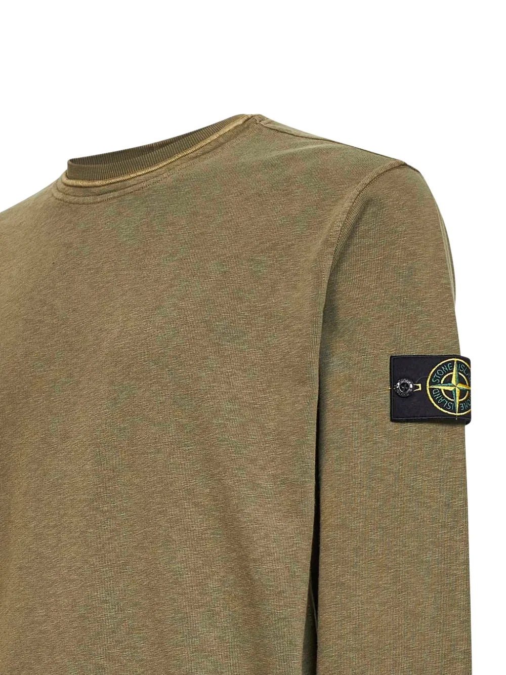 Stone Island Geribbelde sweater met logopatch Groen