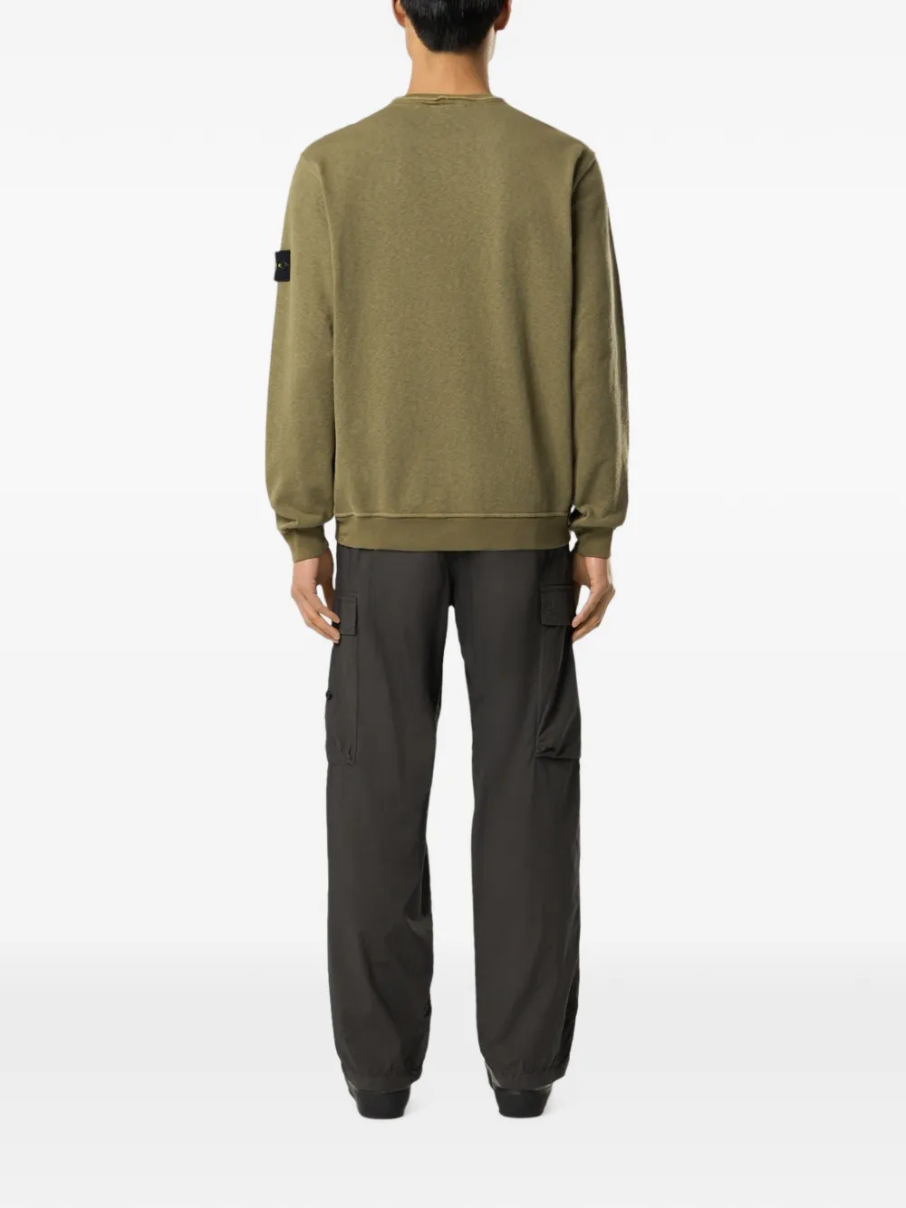 Stone Island Geribbelde sweater met logopatch Groen