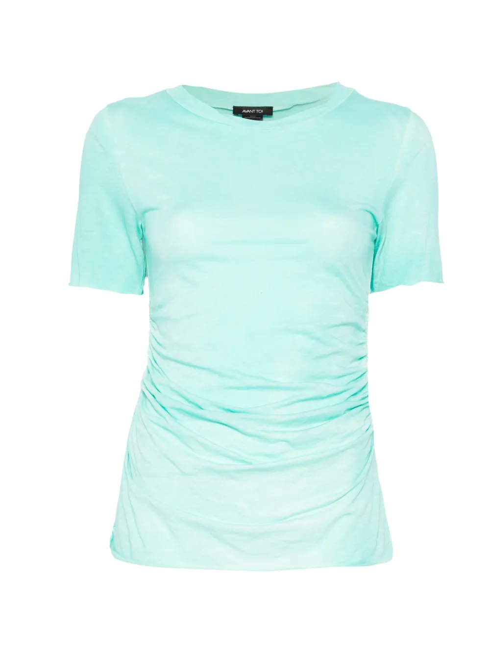 Avant Toi draped-detail T-shirt - Blau