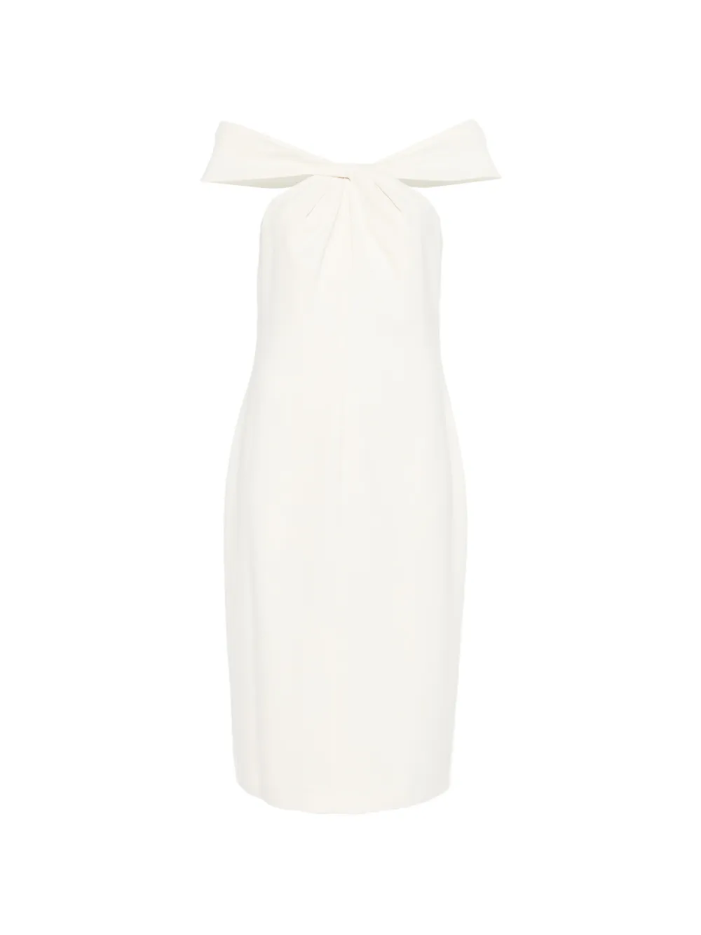 Lauren Ralph Lauren twist shoulder midi dress - Toni neutri